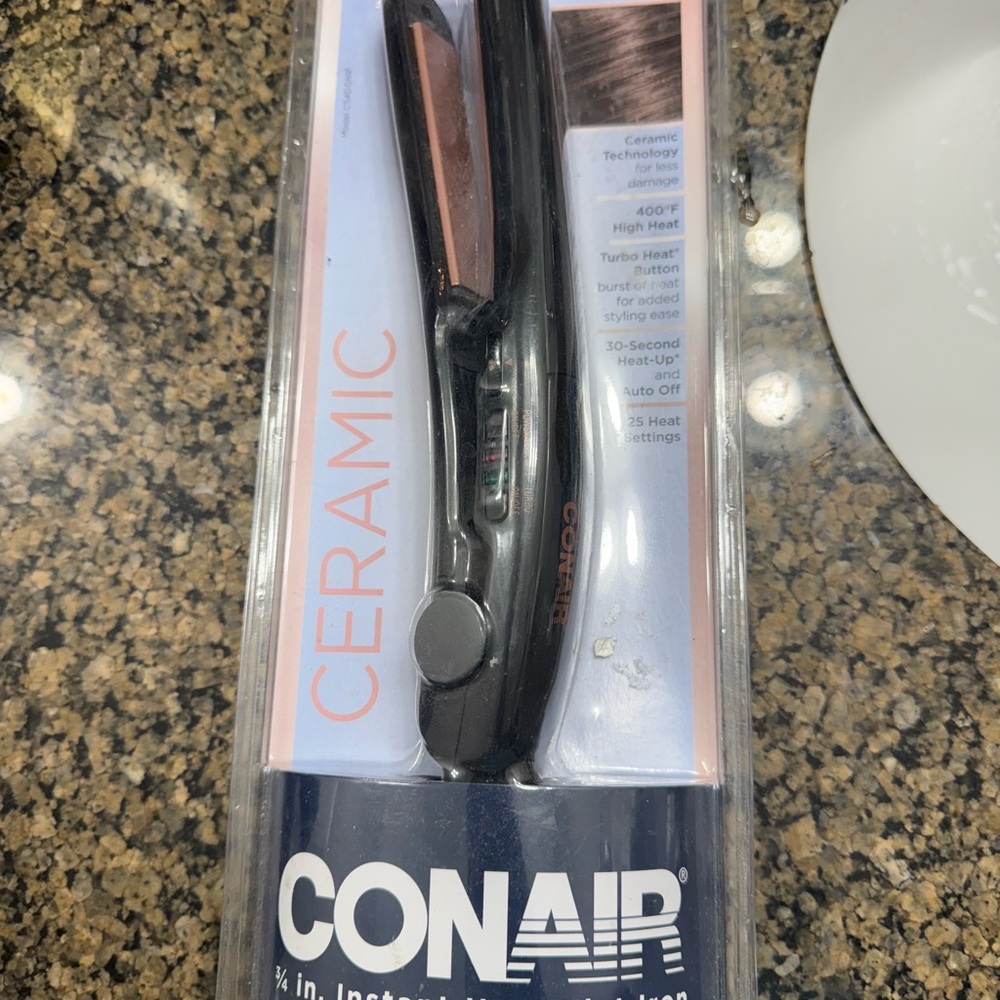 Conair Ceramic Hair Straightener - Black and Copper